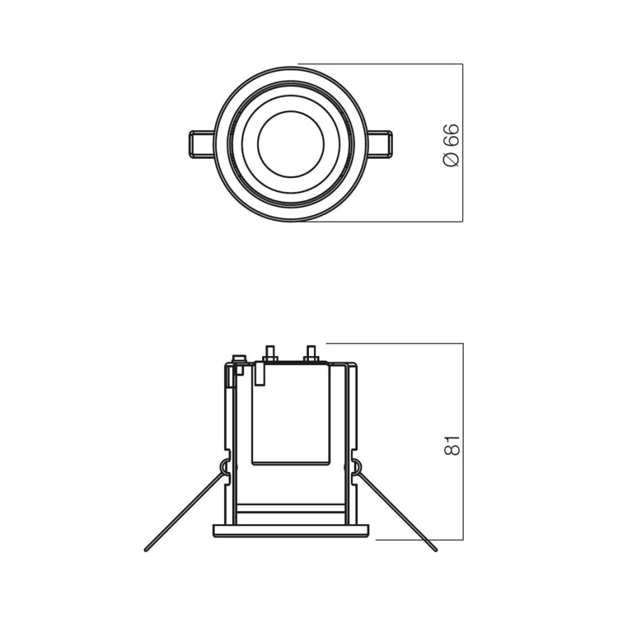 Redo 70217 - Podhledové svítidlo FR 1xE14/30W/230V černý chrom