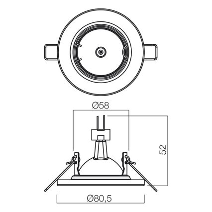 Redo 70307 - Podhledové svítidlo MT 1xGU5,3/50W/12V bílá