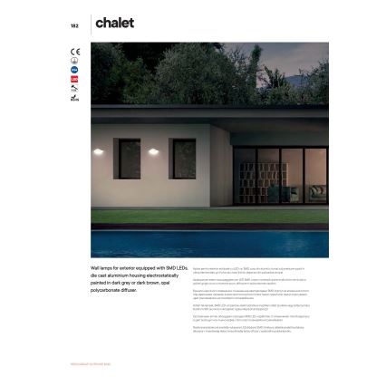 Redo 90001 - LED Venkovní nástěnné svítidlo CHALET LED/8W/230V IP54