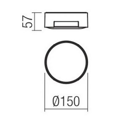 Redo 90004 - LED Venkovní stropní svítidlo SKOR LED/12W/230V pr. 15 cm IP54 hnědá