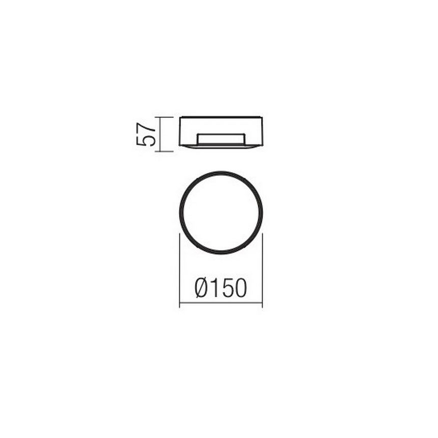Redo 90004 - LED Venkovní stropní svítidlo SKOR LED/12W/230V pr. 15 cm IP54 hnědá