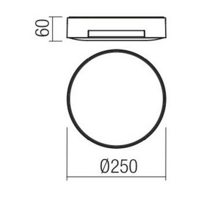 Redo 90006 - LED Venkovní stropní svítidlo SKOR LED/16W/230V pr. 25 cm IP54 hnědá