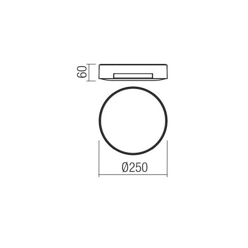 Redo 90006 - LED Venkovní stropní svítidlo SKOR LED/16W/230V pr. 25 cm IP54 hnědá