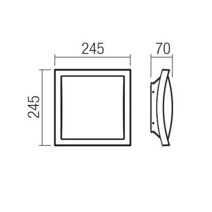 Redo 90008 - LED Venkovní stropní svítidlo TALLIN LED/21W/230V 24,5x24,5 cm IP54 hnědá