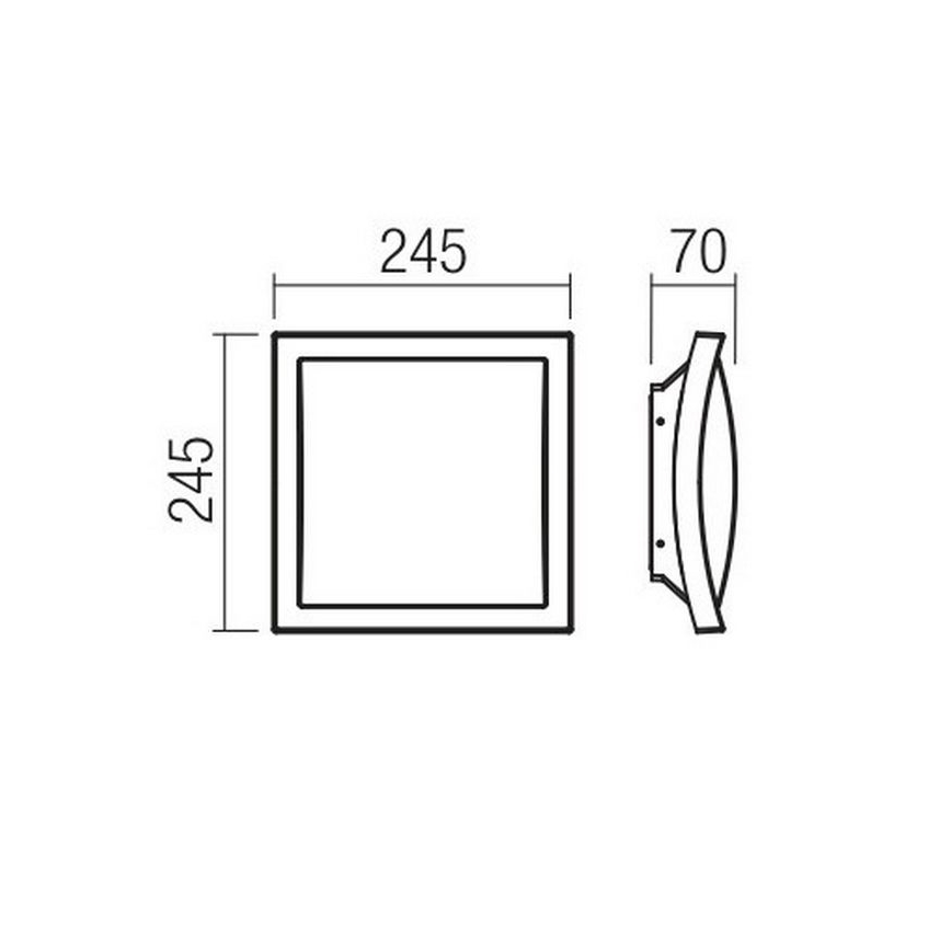 Redo 90008 - LED Venkovní stropní svítidlo TALLIN LED/21W/230V 24,5x24,5 cm IP54 hnědá