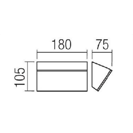 Redo 90017 - LED Venkovní nástěnné svítidlo TOKYO LED/12W/230V IP54