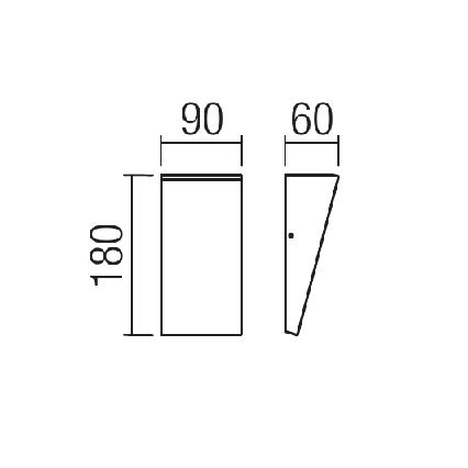 Redo 90019 - LED Venkovní nástěnné svítidlo TOKYO LED/12W/230V 3000K IP54 šedá