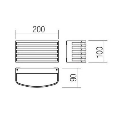 Redo 90038 - LED Venkovní nástěnné svítidlo SEBRA LED/15W/230V IP54