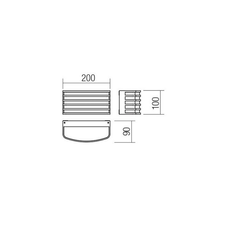 Redo 90038 - LED Venkovní nástěnné svítidlo SEBRA LED/15W/230V IP54