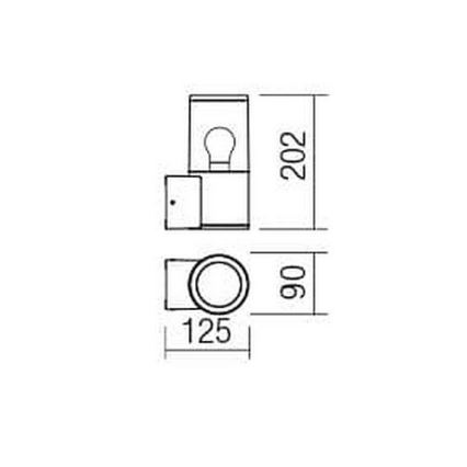 Redo 90047 - Venkovní nástěnné svítidlo FRED 1xE27/20W/230V IP54