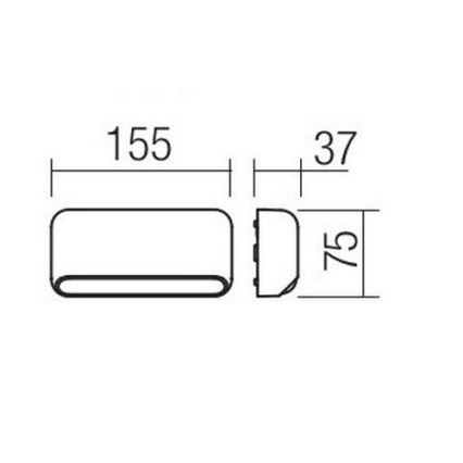 Redo 90070 - LED Venkovní nástěnné svítidlo SAPO 1xLED/3W/230V IP65