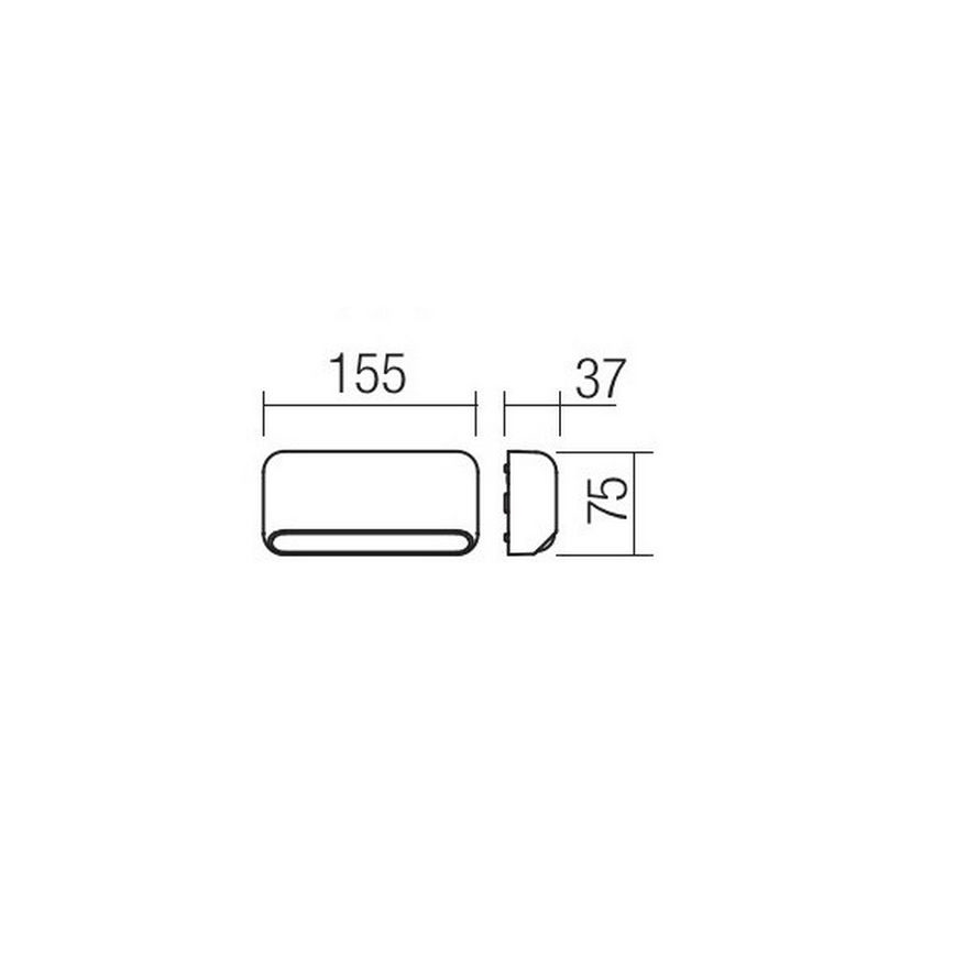 Redo 90070 - LED Venkovní nástěnné svítidlo SAPO 1xLED/3W/230V IP65