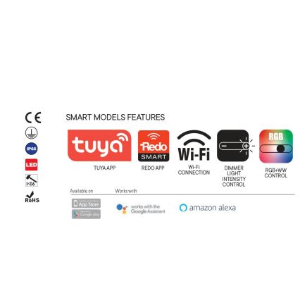 Redo 90073 - LED RGBW Venkovní nástěnné svítidlo ALGON LED/6W/230V Wi-Fi Tuya IP65 antracit