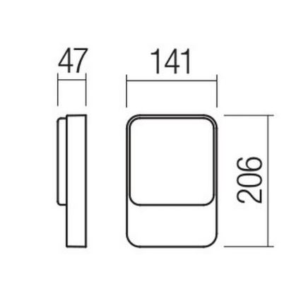 Redo 90129 - LED Venkovní nástěnné svítidlo COLIN 1xLED/9W/230V IP54