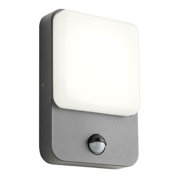 Redo 90133 - LED Venkovní nástěnné svítidlo se senzorem pohybu a soumraku COLIN LED/9W/230V 3000K IP54 antracit