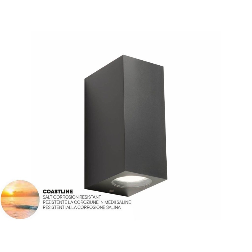Redo 90152 - Venkovní nástěnné svítidlo PUNTA 2xGU10/7W/230V IP44