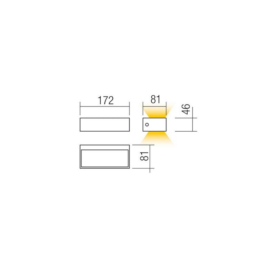 Redo 90153 - LED Venkovní nástěnné svítidlo LAMPRIS 1xLED/9W/230V IP65