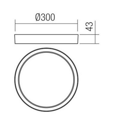 Redo 90156 - LED Venkovní stropní svítidlo PONZA LED/18W/230V pr. 30 cm IP65