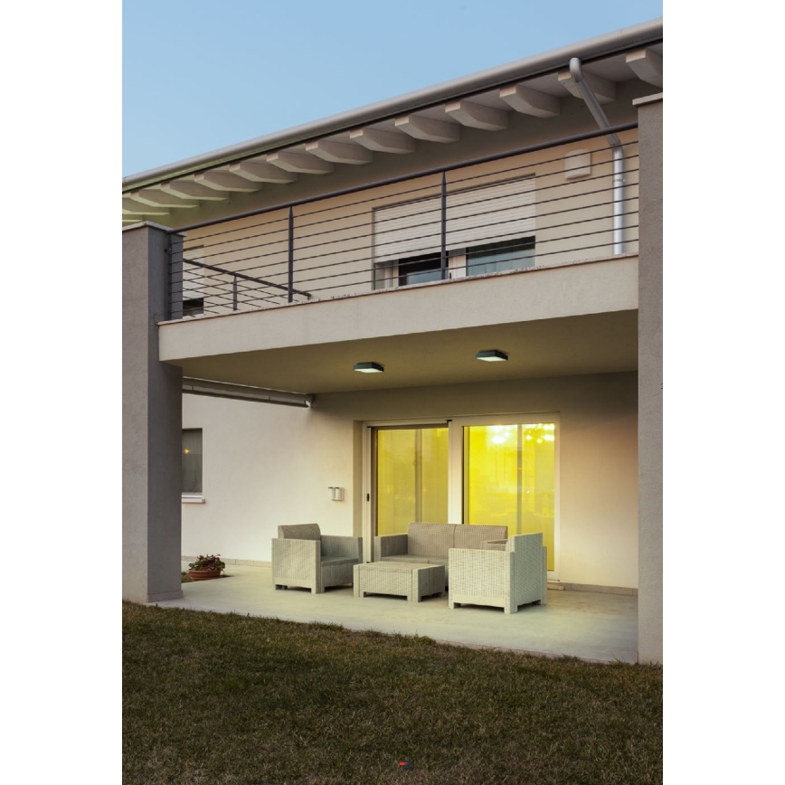 Redo 90157 - LED Venkovní stropní svítidlo MARINA LED/12W/230V 22x22 cm IP65 antracit