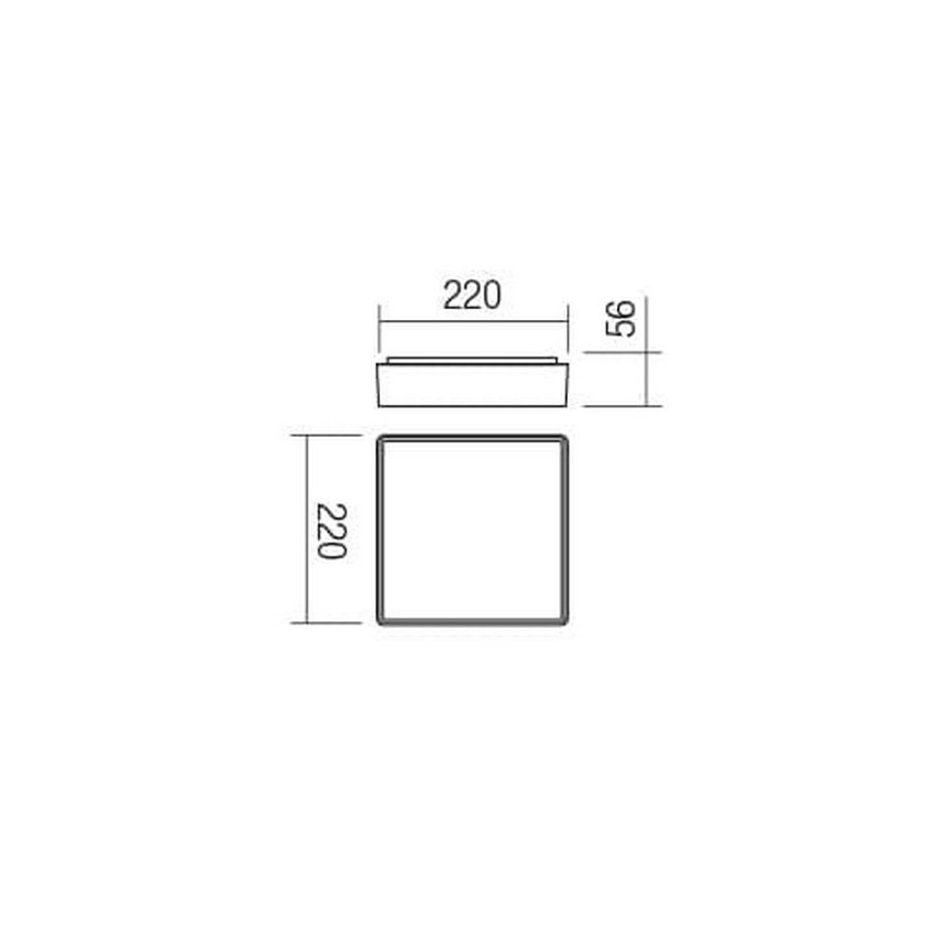 Redo 90157 - LED Venkovní stropní svítidlo MARINA LED/12W/230V 22x22 cm IP65 antracit
