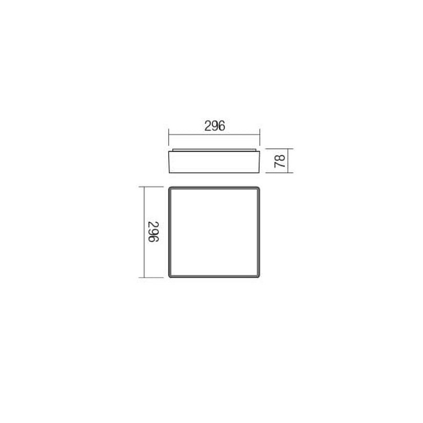 Redo 90158 - LED Venkovní stropní svítidlo MARINA LED/16W/230V 29,6x29,6 cm IP65 antracit