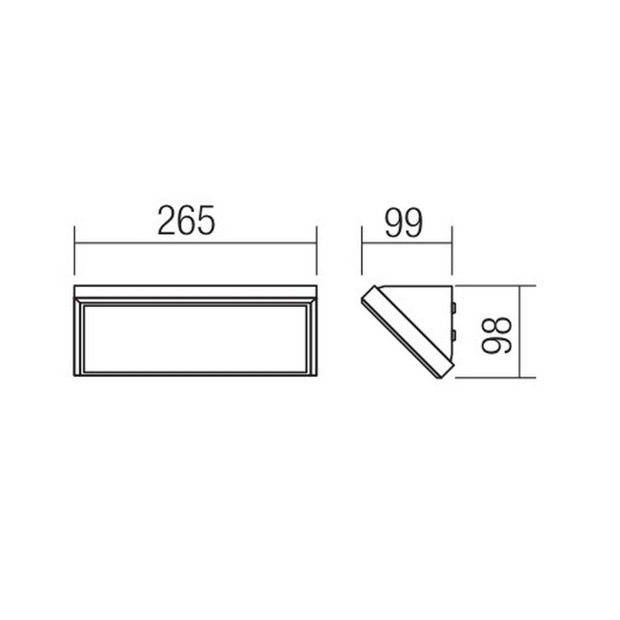 Redo 90159 - LED Venkovní nástěnné svítidlo MAKO 1xLED/12W/230V IP65