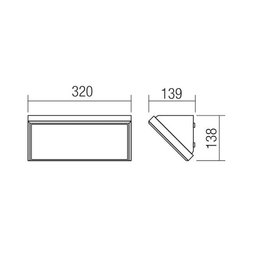 Redo 90160 - LED Venkovní nástěnné svítidlo MAKO 1xLED/21W/230V IP65