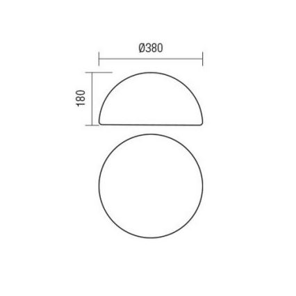 Redo 90167 - Venkovní lampa BLOB 1xE27/23W/230V pr. 38 cm IP65 bílá