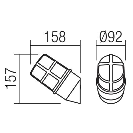 Redo 90202 - Venkovní nástěnné svítidlo TRITON 1xE27/28W/230V IP54 mosaz