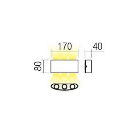 Redo 90226 - LED Venkovní nástěnné svítidlo FABO LED/6W/230V 3000K IP54 šedá