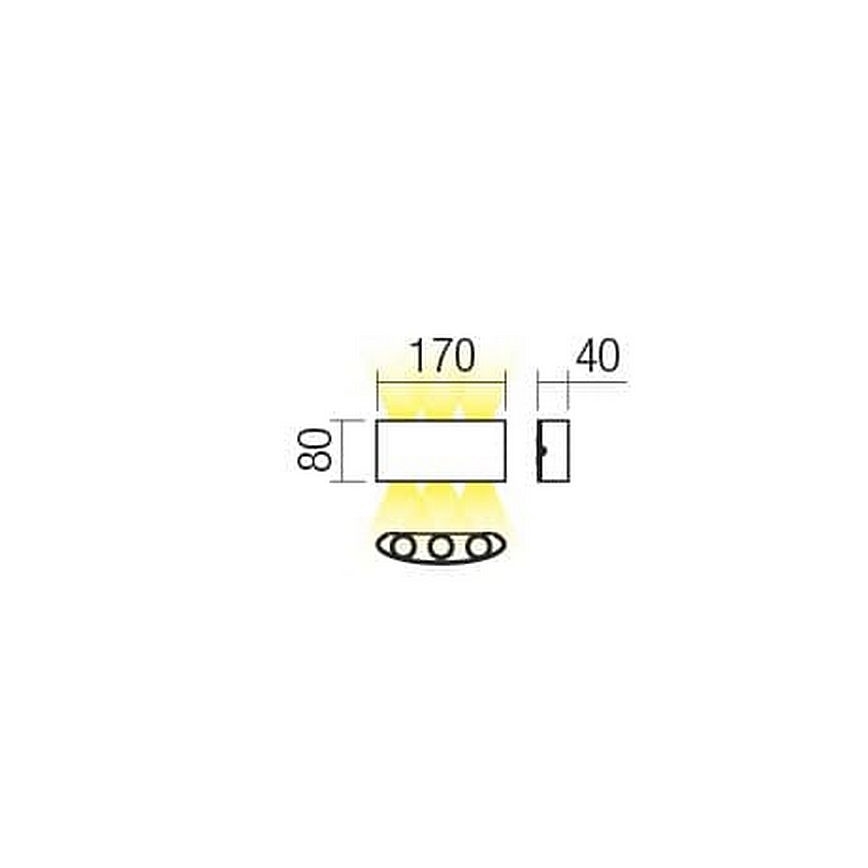 Redo 90226 - LED Venkovní nástěnné svítidlo FABO LED/6W/230V 3000K IP54 šedá