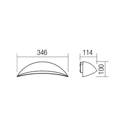Redo 90235 - LED Venkovní nástěnné svítidlo PALMA LED/18W/230V 3000K IP54 antracit