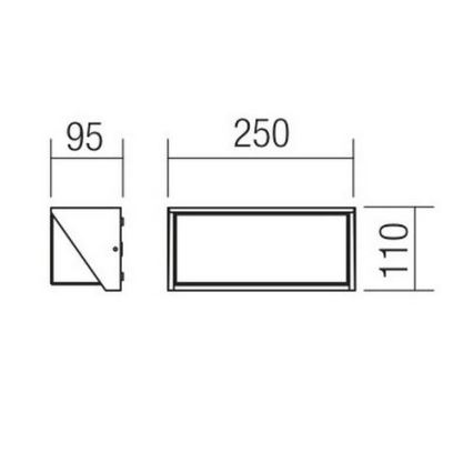 Redo 90239 - LED Venkovní nástěnné svítidlo SPECTRA LED/16W/230V 3000K IP54 hnědá