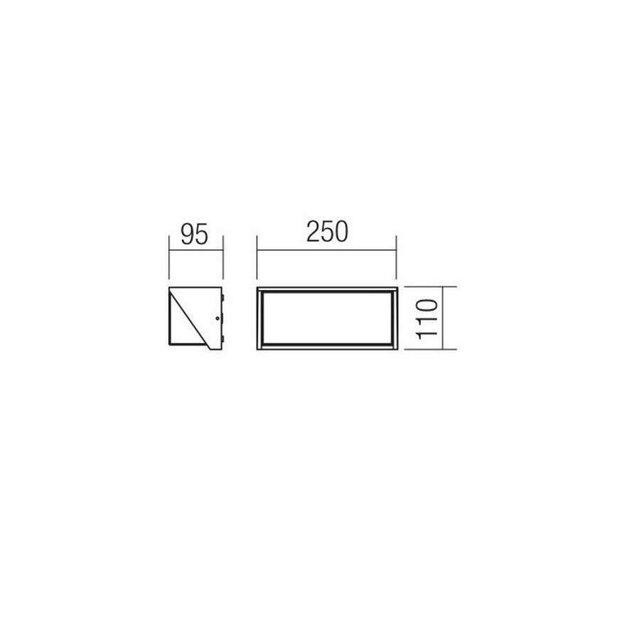 Redo 90239 - LED Venkovní nástěnné svítidlo SPECTRA LED/16W/230V 3000K IP54 hnědá
