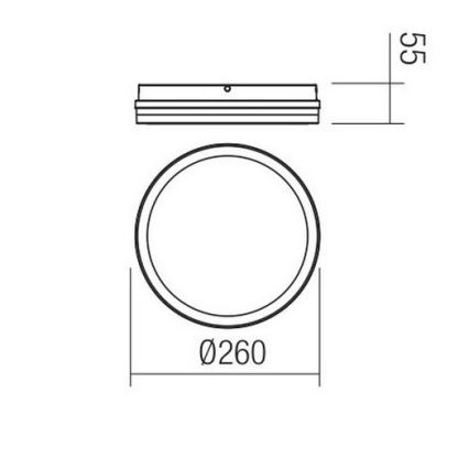 Redo 90286 - LED Venkovní stropní svítidlo ISOLA LED/24W/230V pr. 26 cm 3000/4000/6500K IP54 antracit