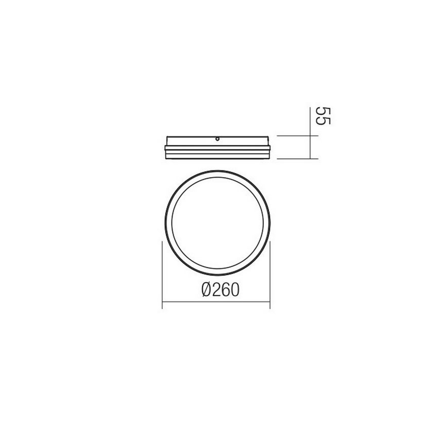 Redo 90286 - LED Venkovní stropní svítidlo ISOLA LED/24W/230V pr. 26 cm 3000/4000/6500K IP54 antracit