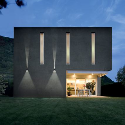 Redo 90296 - LED Venkovní nástěnné svítidlo VARY 2xLED/10W/230V 3000K IP54 antracit