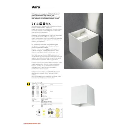 Redo 90304 - LED Venkovní nástěnné svítidlo VARY 4xLED/5W/230V 3000K IP54 hnědá