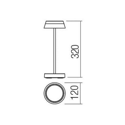 Redo 90306 - LED Stmívatelná dotyková stolní lampa ILUNA LED/2,5W/5V 2700-3000K 3000 mAh IP65 bílá