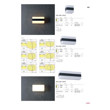 Redo 90330 - LED Venkovní nástěnné svítidlo KODIAK LED/12W/230V IP65 bílá/černá