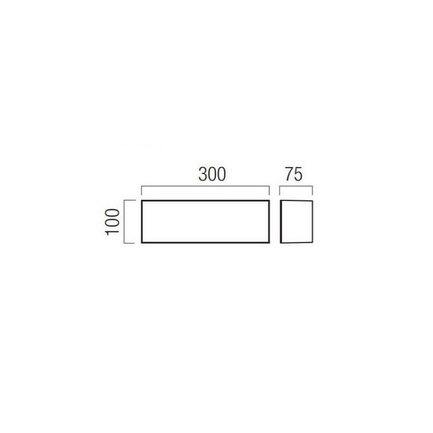 Redo 90330 - LED Venkovní nástěnné svítidlo KODIAK LED/12W/230V IP65 bílá/černá