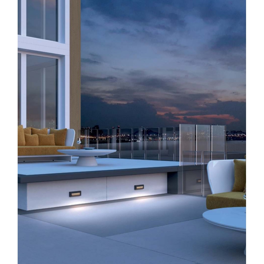 Redo 90330 - LED Venkovní nástěnné svítidlo KRUP LED/6W/230V IP65 antracit