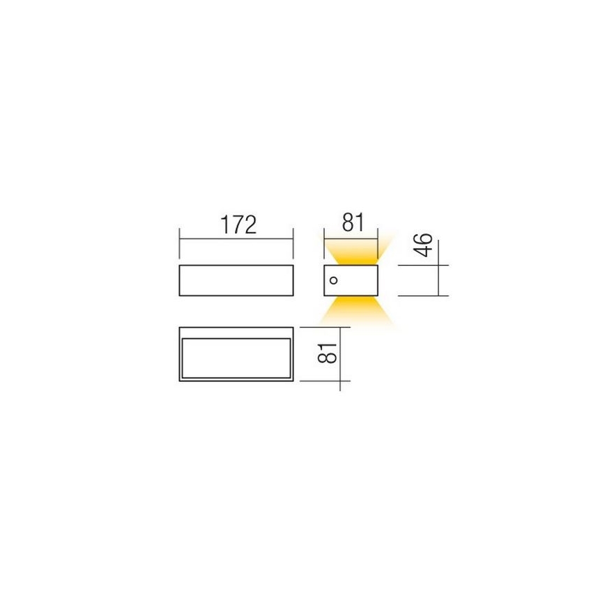 Redo 90372 - LED Venkovní nástěnné svítidlo LAMPRIS LED/9,5W/230V IP65 bílá