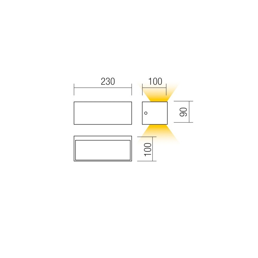 Redo 90373 - LED Venkovní nástěnné svítidlo LAMPRIS LED/13W/230V IP65 bílá