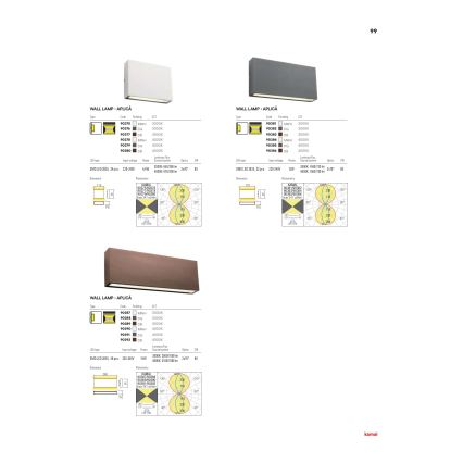 Redo 90376 - LED Venkovní nástěnné svítidlo KAMAL LED/4,4W/230V 3000K IP54 šedá