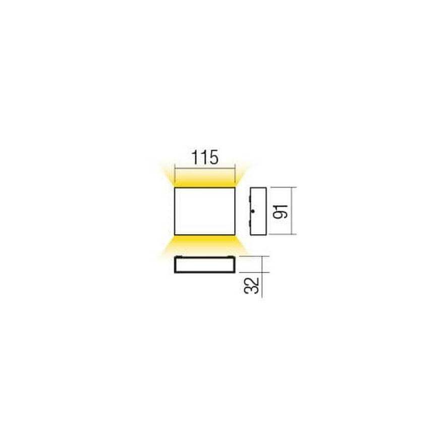 Redo 90376 - LED Venkovní nástěnné svítidlo KAMAL LED/4,4W/230V 3000K IP54 šedá
