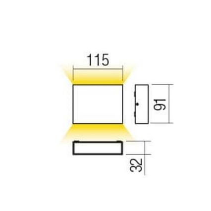 Redo 90377 - LED Venkovní nástěnné svítidlo KAMAL LED/4,4W/230V 3000K IP54 hnědá