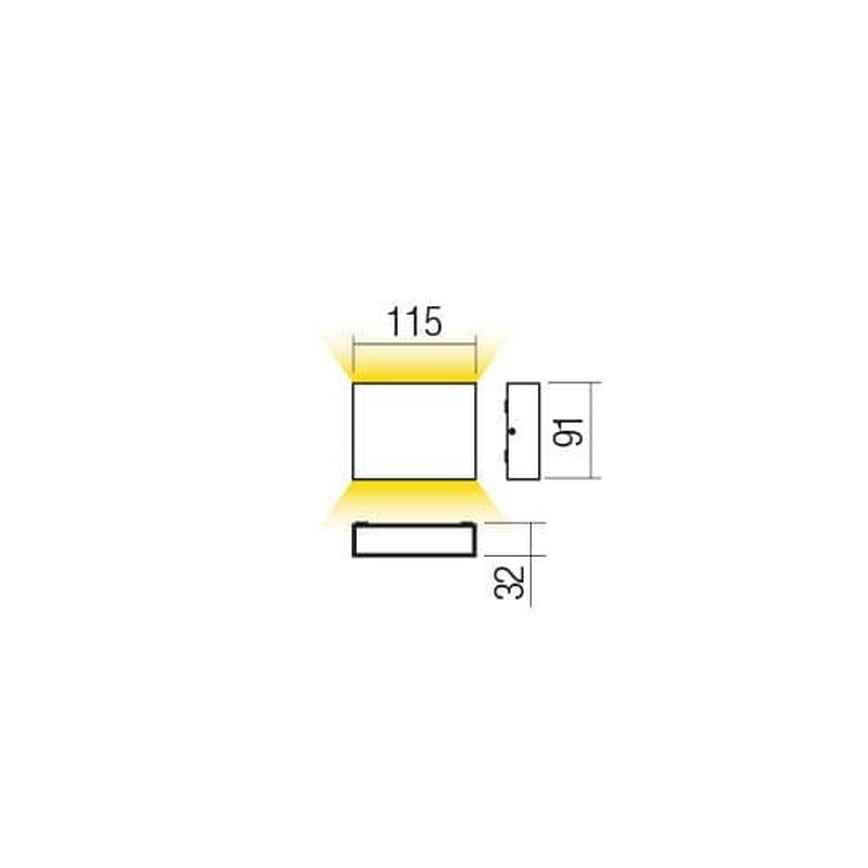 Redo 90377 - LED Venkovní nástěnné svítidlo KAMAL LED/4,4W/230V 3000K IP54 hnědá