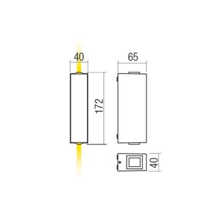Redo 90424 - LED Venkovní nástěnné svítidlo ACE LED/5,84W/230V 4000K IP54 hnědá
