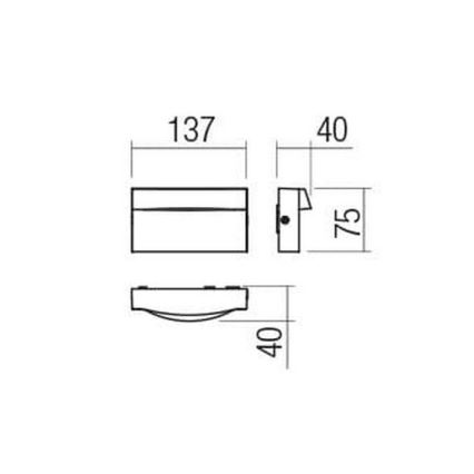 Redo 90425 - LED Venkovní nástěnné svítidlo POLIFEMO LED/8W/230V IP65 bílá